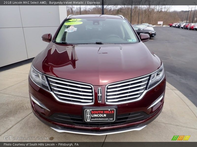 Burgundy Velvet Metallic / Espresso 2018 Lincoln MKC Select AWD