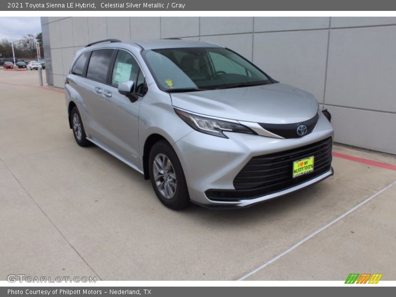 Celestial Silver Metallic / Gray 2021 Toyota Sienna LE Hybrid