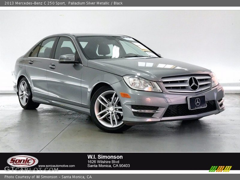 Palladium Silver Metallic / Black 2013 Mercedes-Benz C 250 Sport