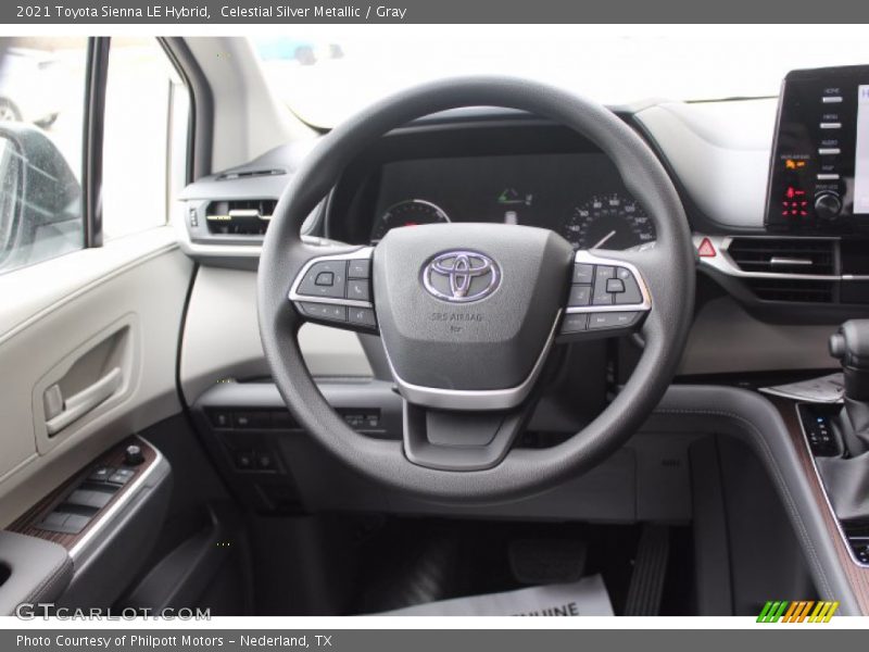 Celestial Silver Metallic / Gray 2021 Toyota Sienna LE Hybrid