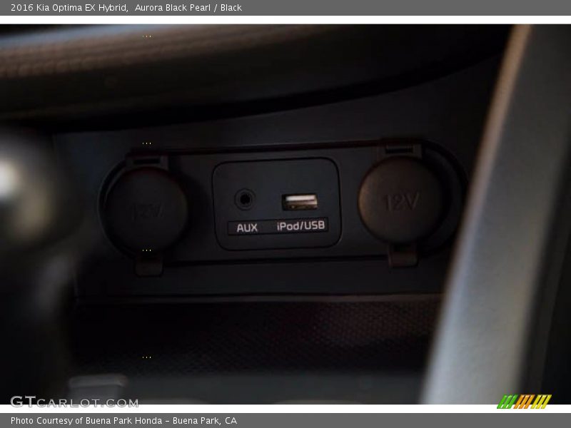 Aurora Black Pearl / Black 2016 Kia Optima EX Hybrid
