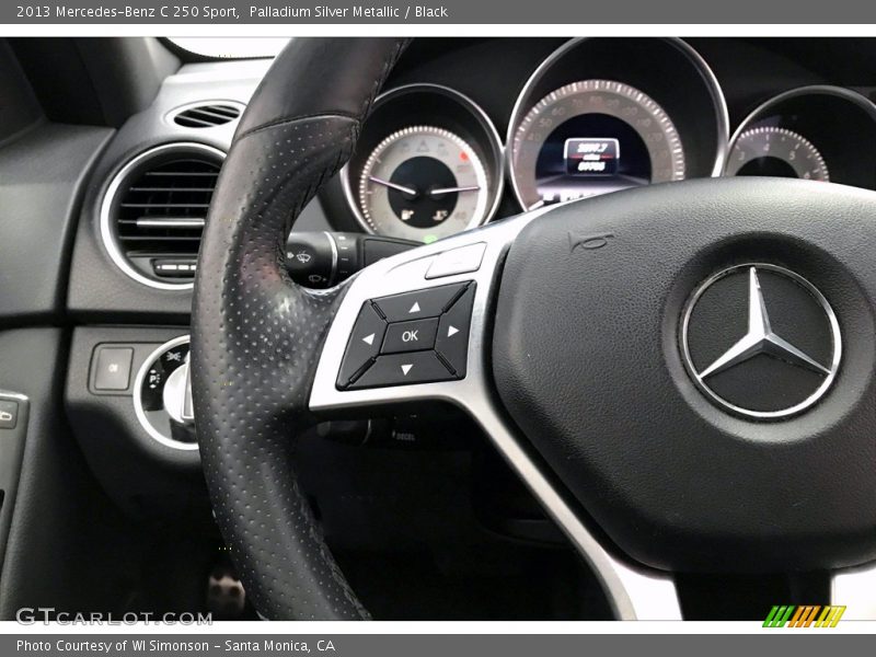 Palladium Silver Metallic / Black 2013 Mercedes-Benz C 250 Sport