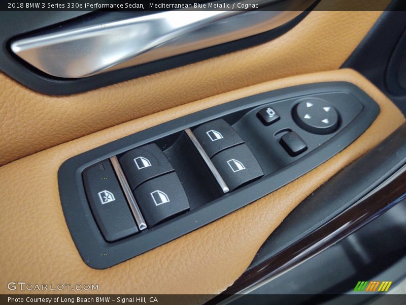 Mediterranean Blue Metallic / Cognac 2018 BMW 3 Series 330e iPerformance Sedan