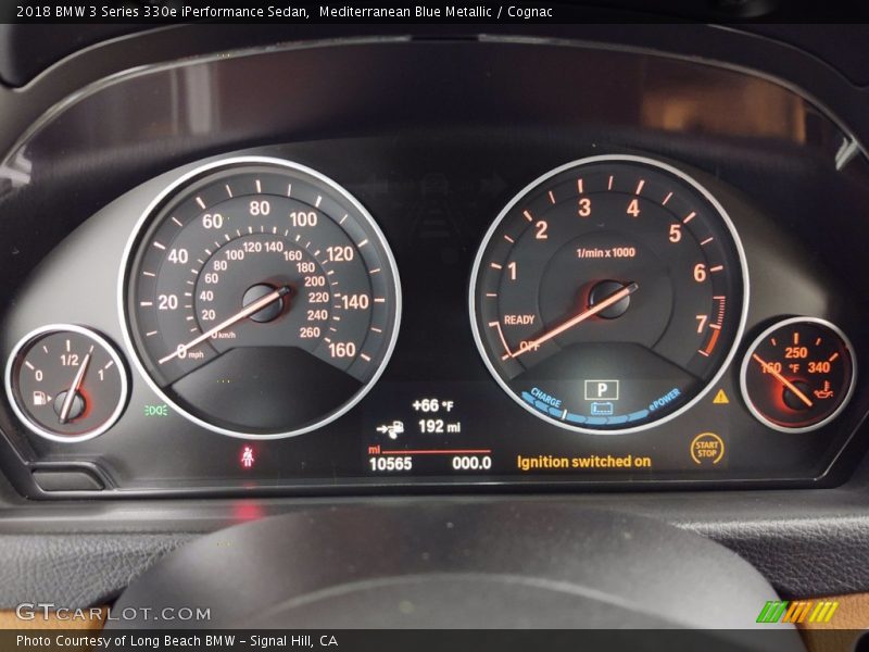 Mediterranean Blue Metallic / Cognac 2018 BMW 3 Series 330e iPerformance Sedan