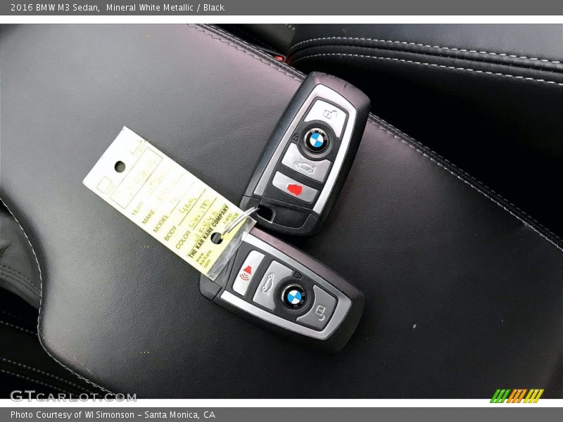 Mineral White Metallic / Black 2016 BMW M3 Sedan