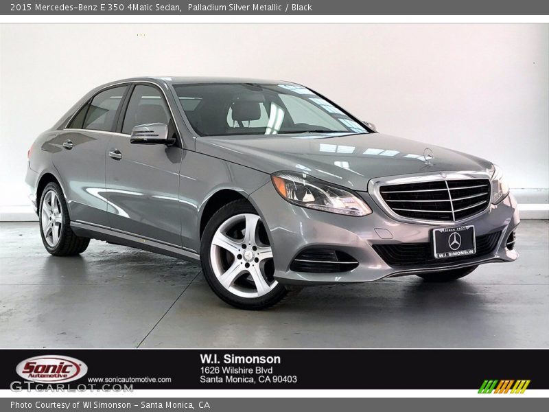 Palladium Silver Metallic / Black 2015 Mercedes-Benz E 350 4Matic Sedan