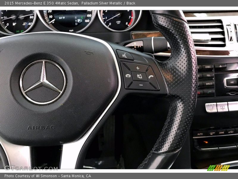 Palladium Silver Metallic / Black 2015 Mercedes-Benz E 350 4Matic Sedan