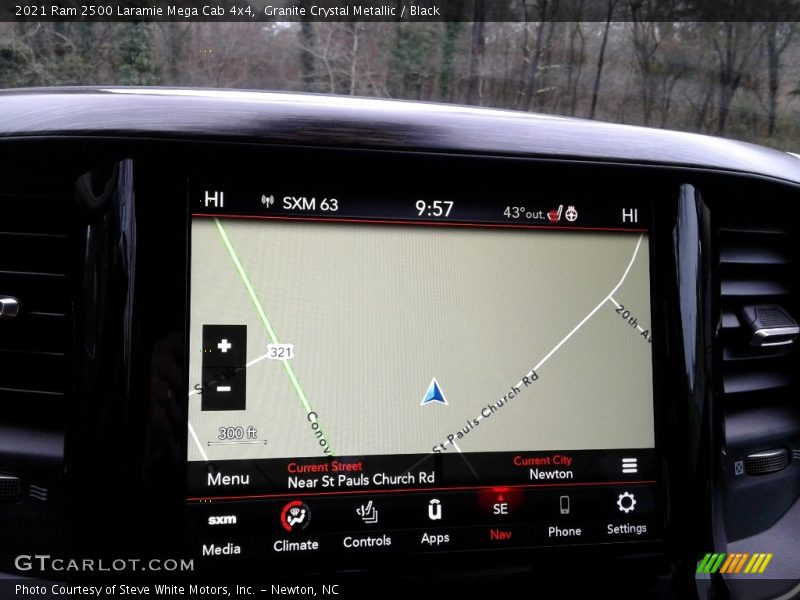 Navigation of 2021 2500 Laramie Mega Cab 4x4
