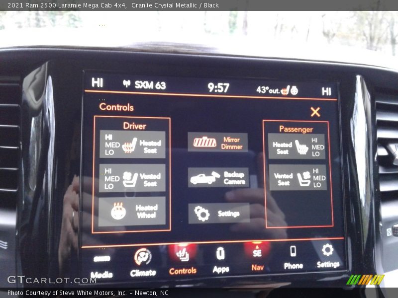 Controls of 2021 2500 Laramie Mega Cab 4x4