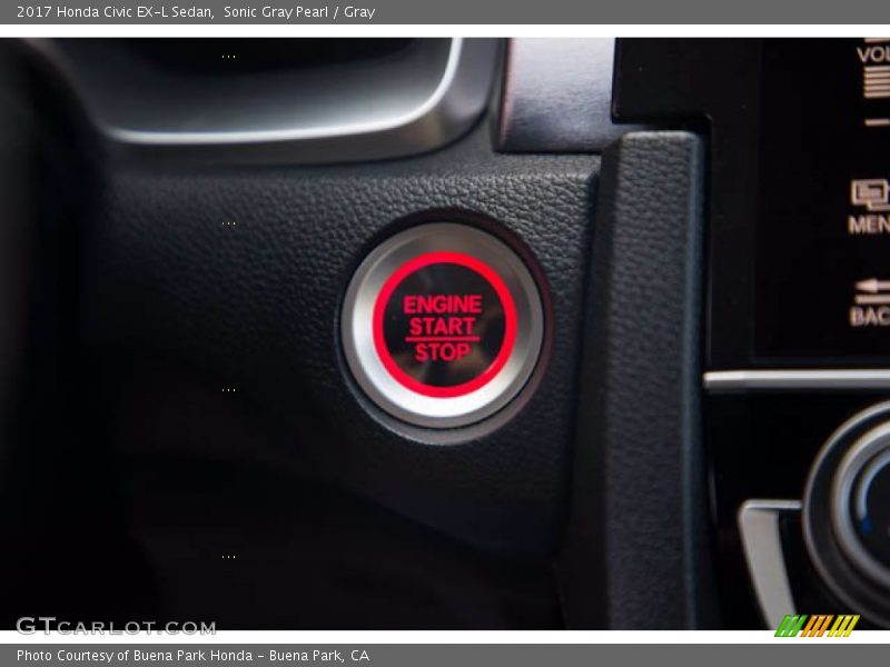 Sonic Gray Pearl / Gray 2017 Honda Civic EX-L Sedan