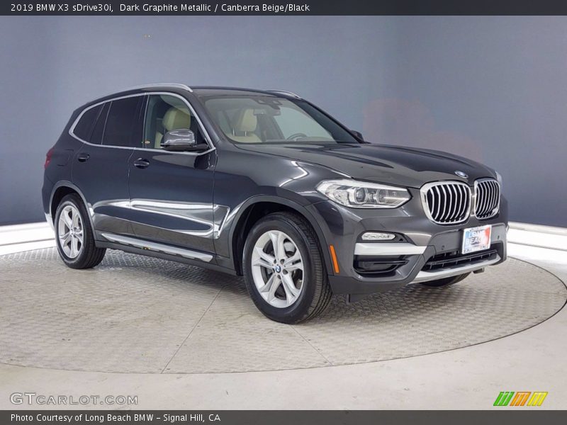 Dark Graphite Metallic / Canberra Beige/Black 2019 BMW X3 sDrive30i