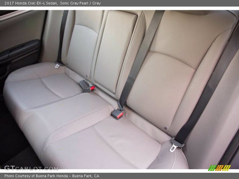 Sonic Gray Pearl / Gray 2017 Honda Civic EX-L Sedan