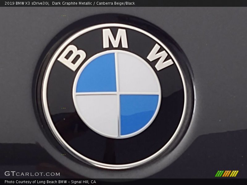 Dark Graphite Metallic / Canberra Beige/Black 2019 BMW X3 sDrive30i