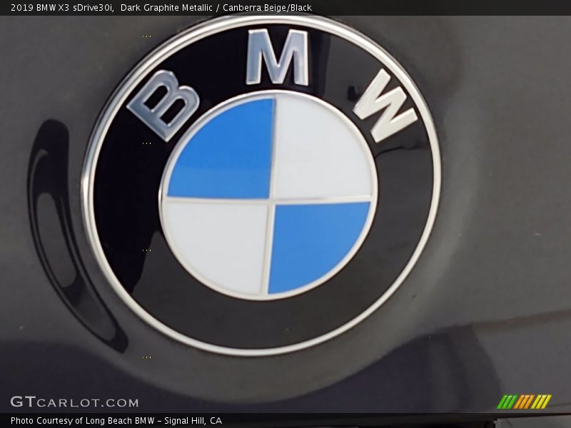 Dark Graphite Metallic / Canberra Beige/Black 2019 BMW X3 sDrive30i
