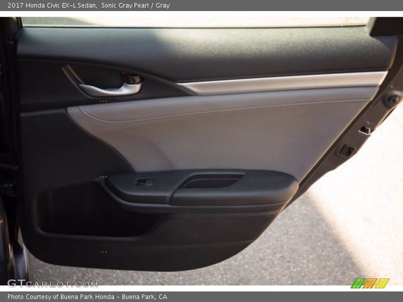 Sonic Gray Pearl / Gray 2017 Honda Civic EX-L Sedan