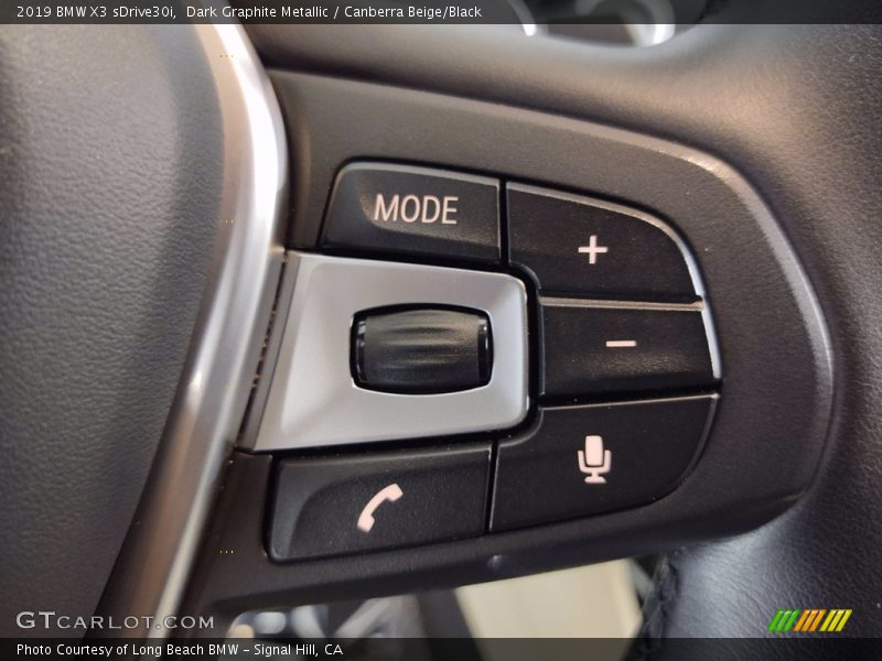 Dark Graphite Metallic / Canberra Beige/Black 2019 BMW X3 sDrive30i