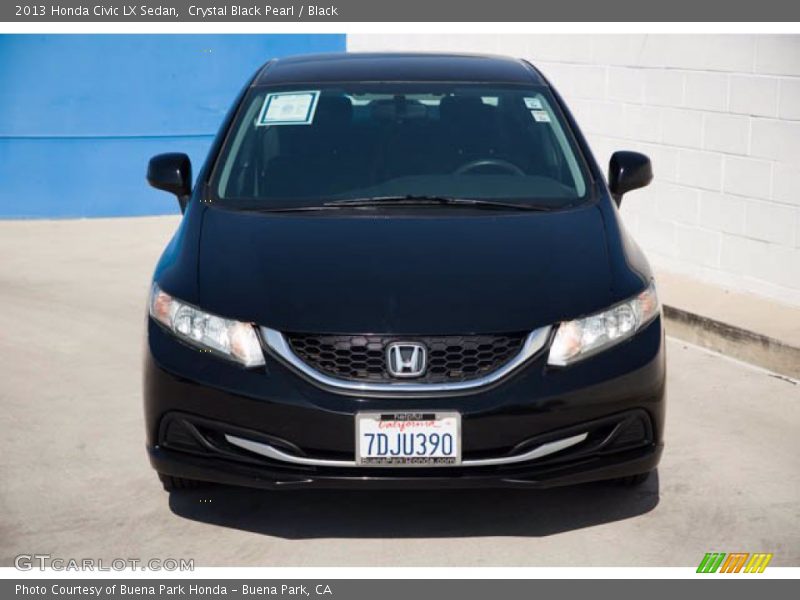 Crystal Black Pearl / Black 2013 Honda Civic LX Sedan