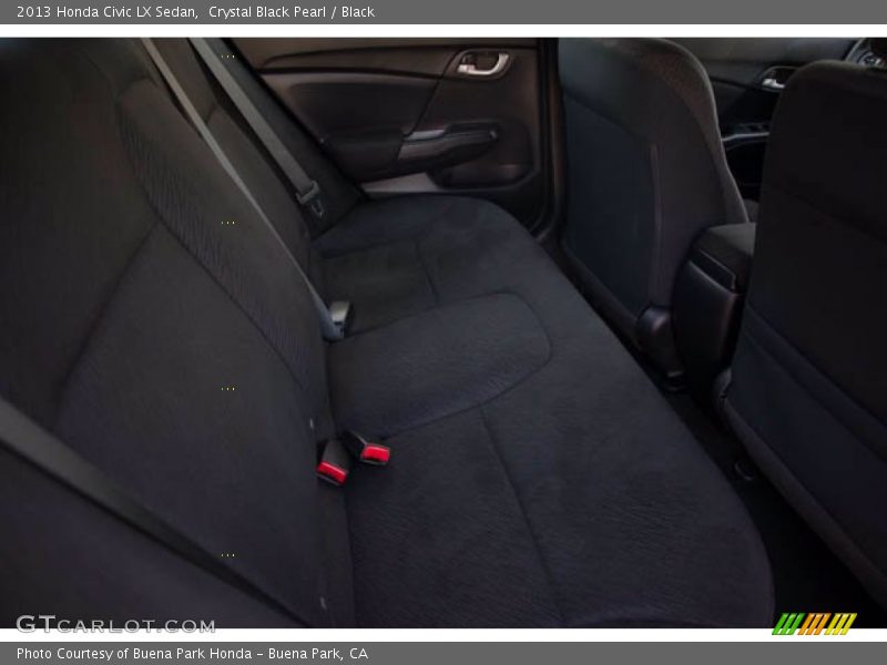 Crystal Black Pearl / Black 2013 Honda Civic LX Sedan
