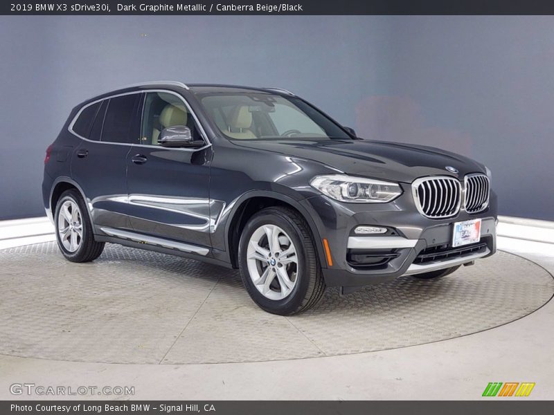 Dark Graphite Metallic / Canberra Beige/Black 2019 BMW X3 sDrive30i