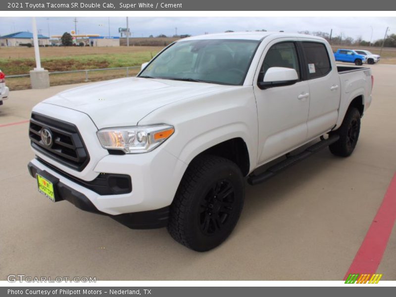 Super White / Cement 2021 Toyota Tacoma SR Double Cab