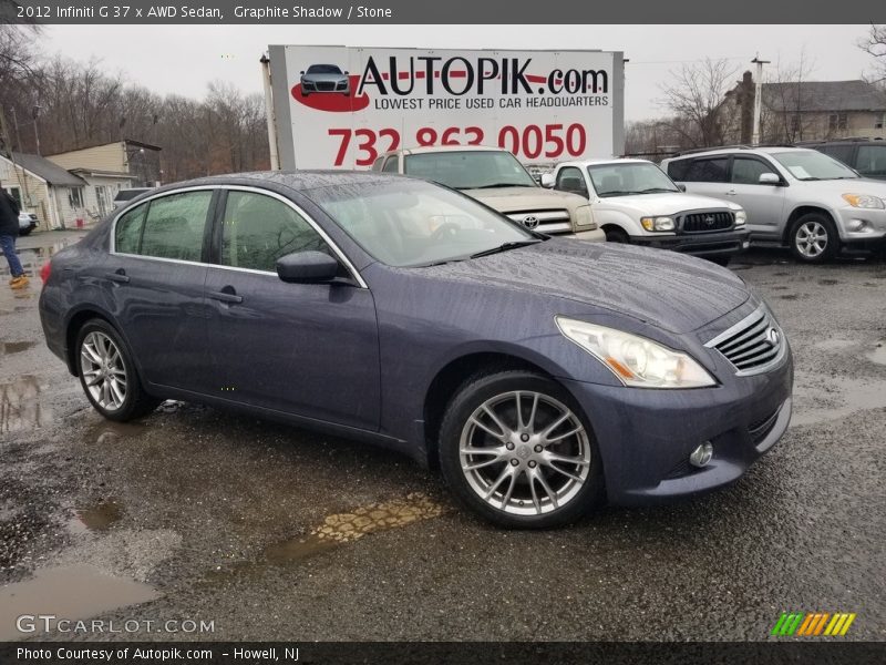 Graphite Shadow / Stone 2012 Infiniti G 37 x AWD Sedan