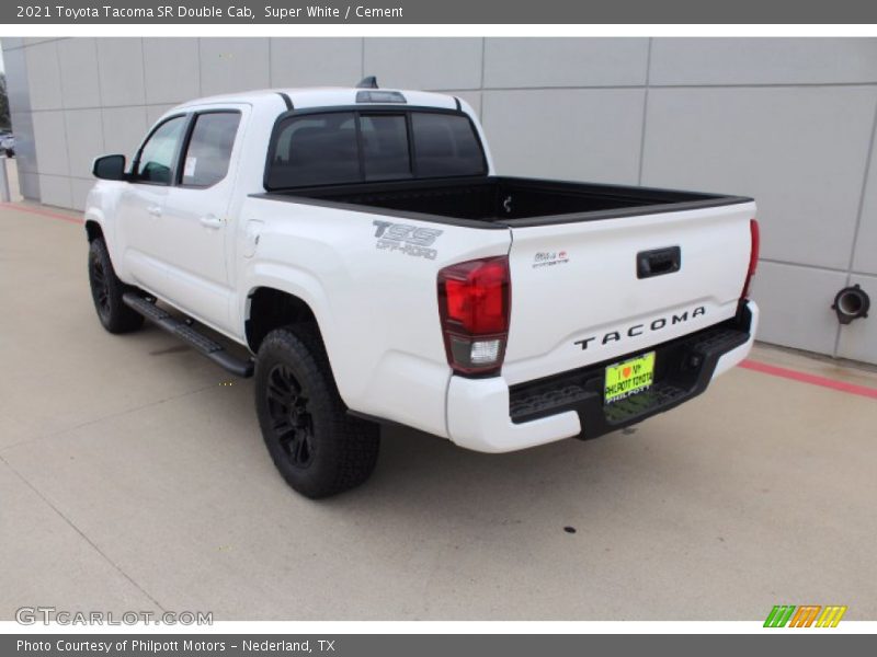 Super White / Cement 2021 Toyota Tacoma SR Double Cab