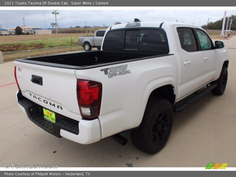 Super White / Cement 2021 Toyota Tacoma SR Double Cab