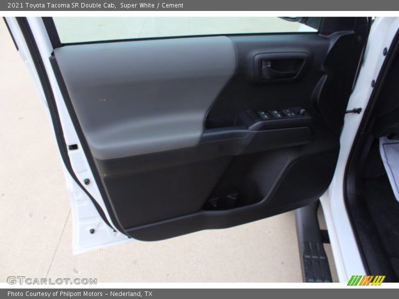 Super White / Cement 2021 Toyota Tacoma SR Double Cab