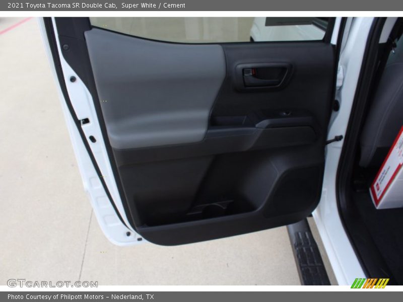 Super White / Cement 2021 Toyota Tacoma SR Double Cab