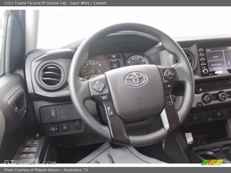 Super White / Cement 2021 Toyota Tacoma SR Double Cab