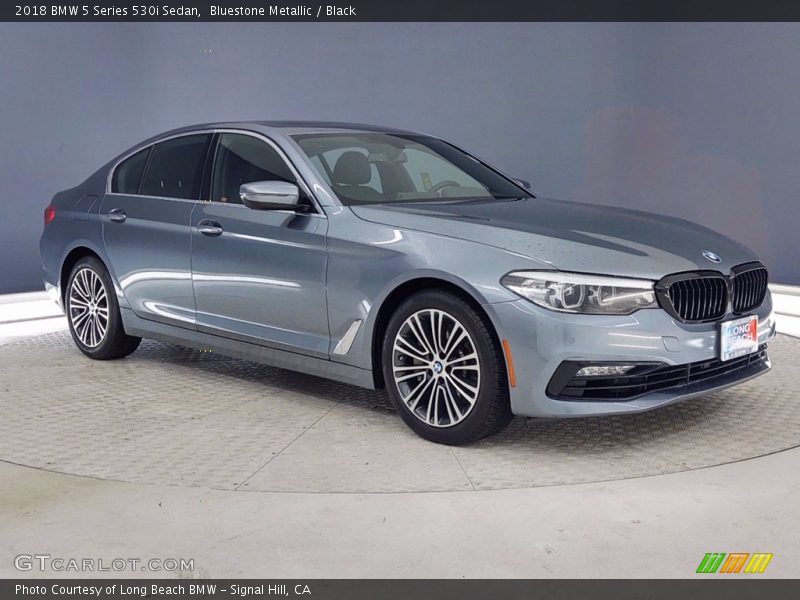 Bluestone Metallic / Black 2018 BMW 5 Series 530i Sedan