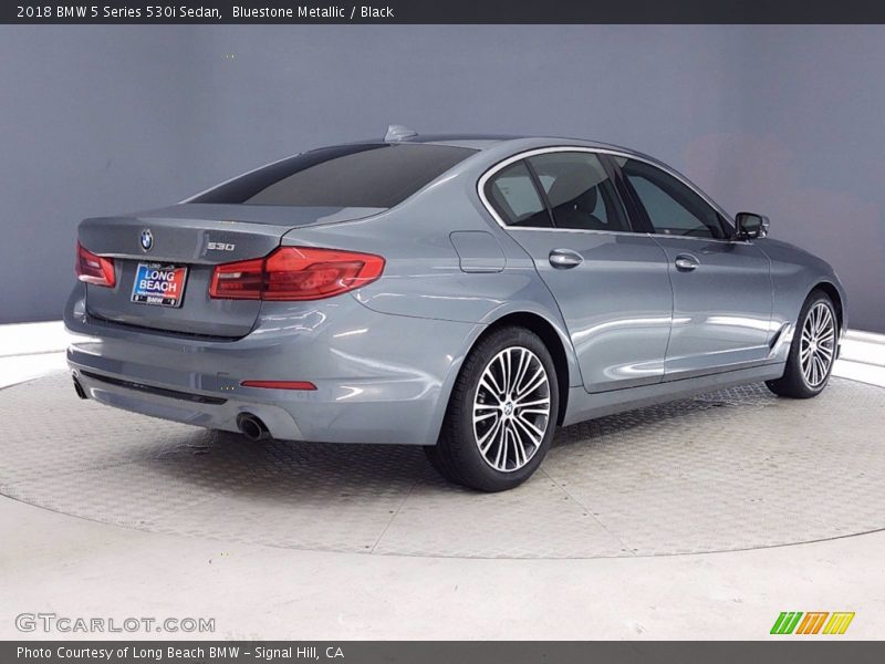 Bluestone Metallic / Black 2018 BMW 5 Series 530i Sedan