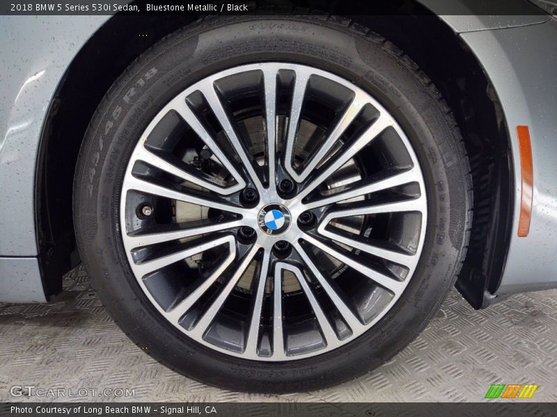 Bluestone Metallic / Black 2018 BMW 5 Series 530i Sedan