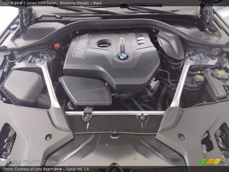 Bluestone Metallic / Black 2018 BMW 5 Series 530i Sedan