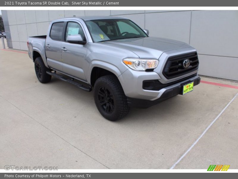 Silver Sky Metallic / Cement 2021 Toyota Tacoma SR Double Cab