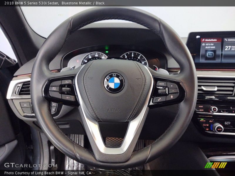 Bluestone Metallic / Black 2018 BMW 5 Series 530i Sedan