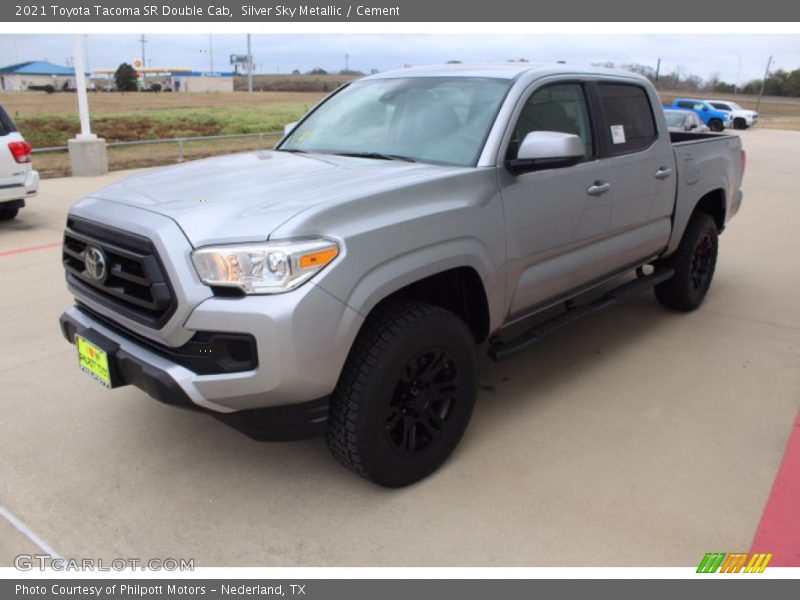 Silver Sky Metallic / Cement 2021 Toyota Tacoma SR Double Cab