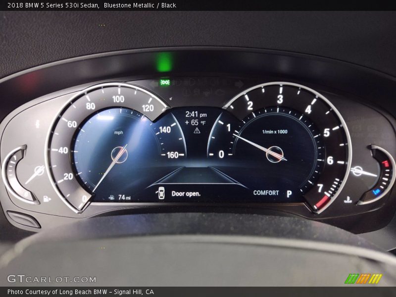 Bluestone Metallic / Black 2018 BMW 5 Series 530i Sedan