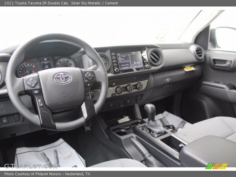 Silver Sky Metallic / Cement 2021 Toyota Tacoma SR Double Cab