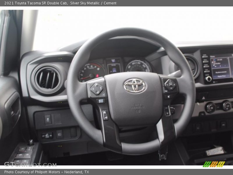 Silver Sky Metallic / Cement 2021 Toyota Tacoma SR Double Cab