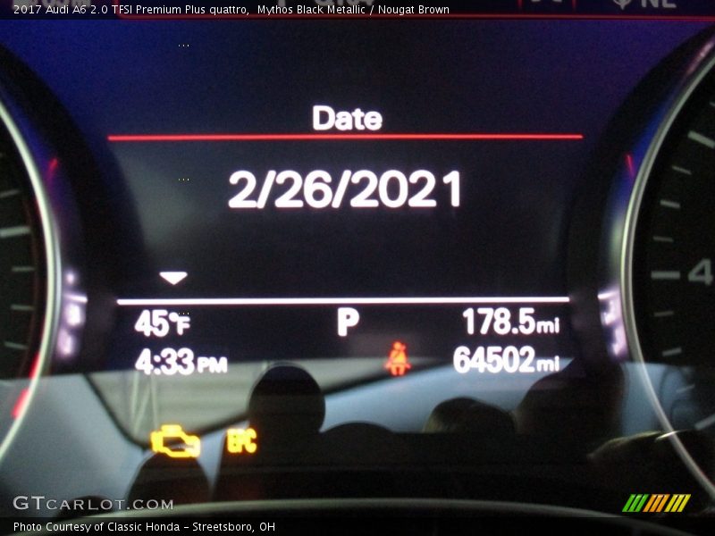 Mythos Black Metallic / Nougat Brown 2017 Audi A6 2.0 TFSI Premium Plus quattro