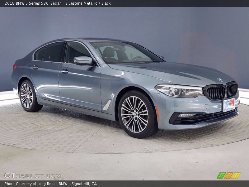 Bluestone Metallic / Black 2018 BMW 5 Series 530i Sedan