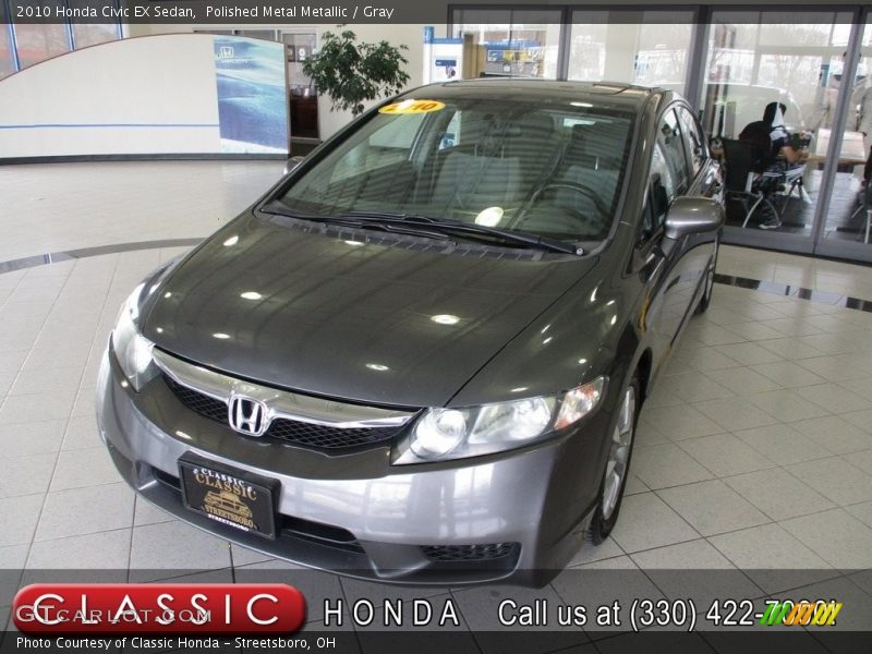 Polished Metal Metallic / Gray 2010 Honda Civic EX Sedan