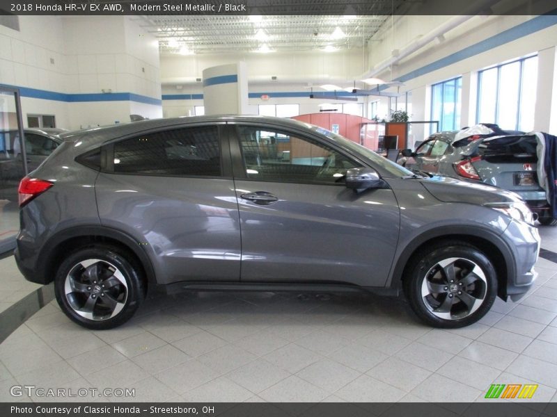Modern Steel Metallic / Black 2018 Honda HR-V EX AWD