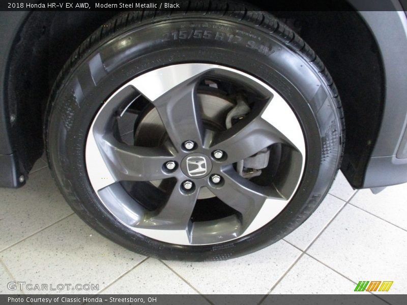 Modern Steel Metallic / Black 2018 Honda HR-V EX AWD
