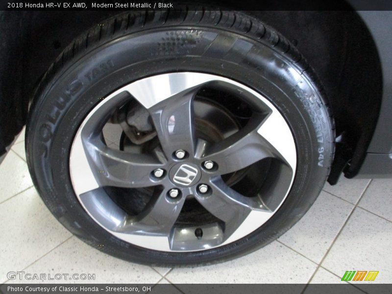 Modern Steel Metallic / Black 2018 Honda HR-V EX AWD