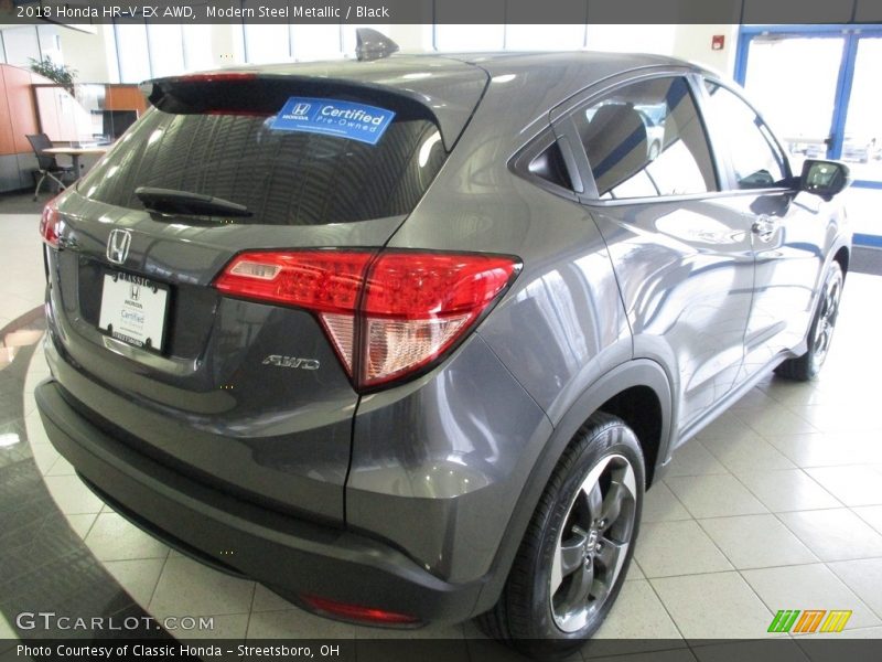 Modern Steel Metallic / Black 2018 Honda HR-V EX AWD
