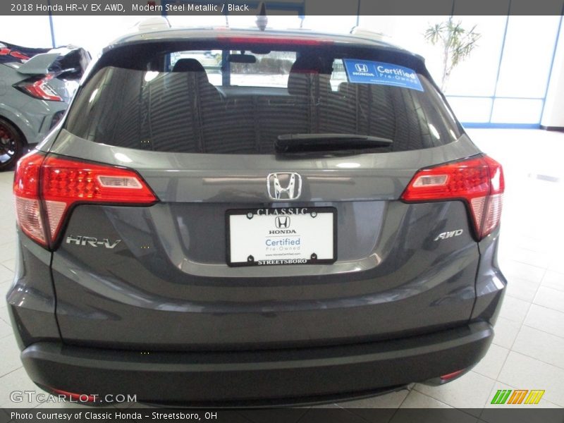 Modern Steel Metallic / Black 2018 Honda HR-V EX AWD