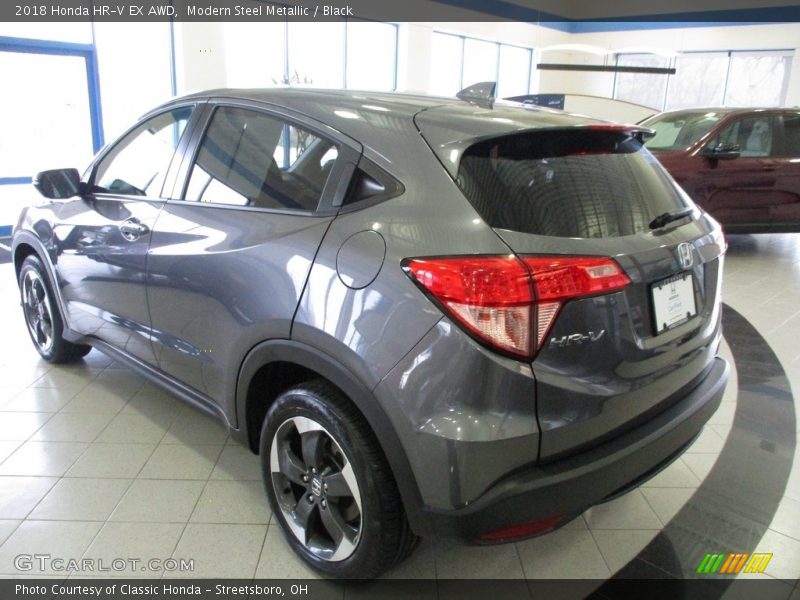 Modern Steel Metallic / Black 2018 Honda HR-V EX AWD