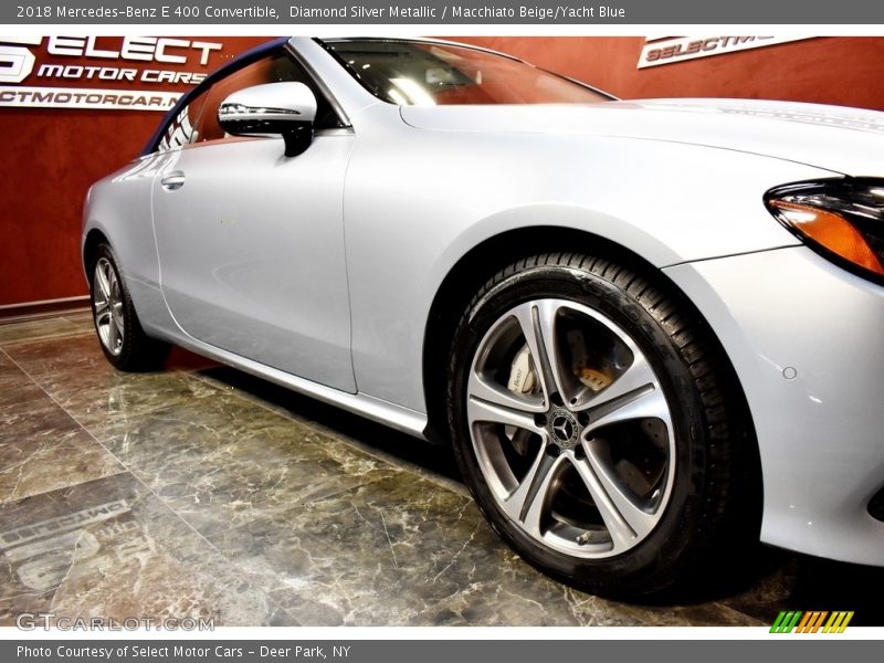 Diamond Silver Metallic / Macchiato Beige/Yacht Blue 2018 Mercedes-Benz E 400 Convertible